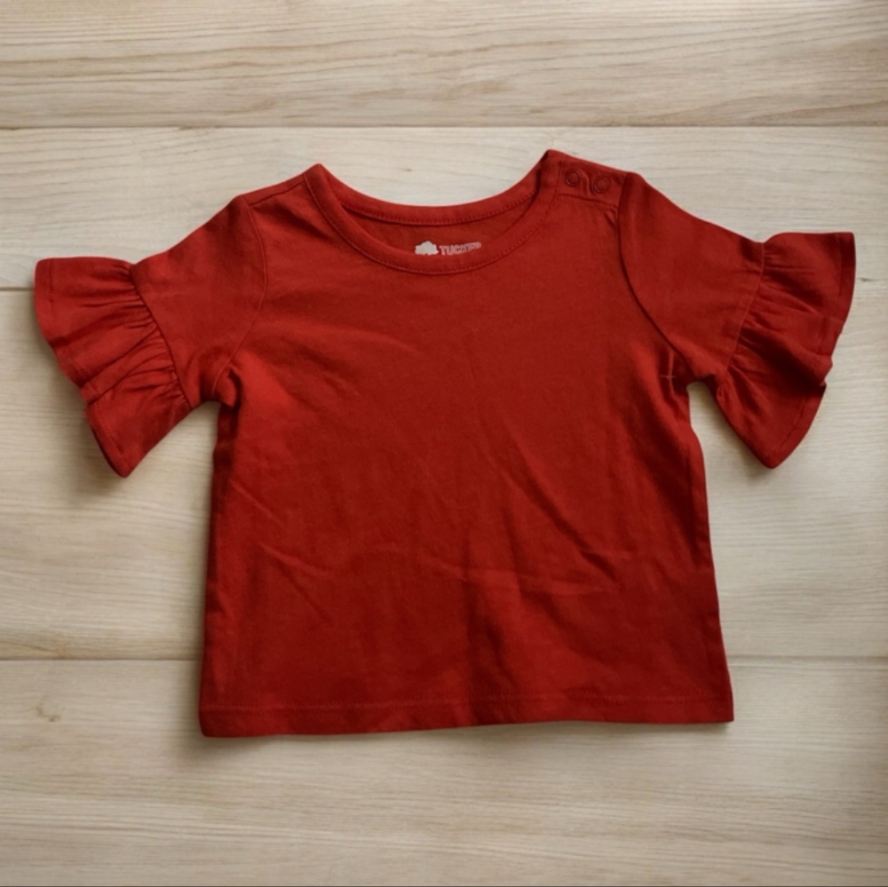 🥳 3/$15 KIDS CLEARANCE❣️ NWOT Tucker + Tate Ruffle Sleeve T-shirt Size 9 mos